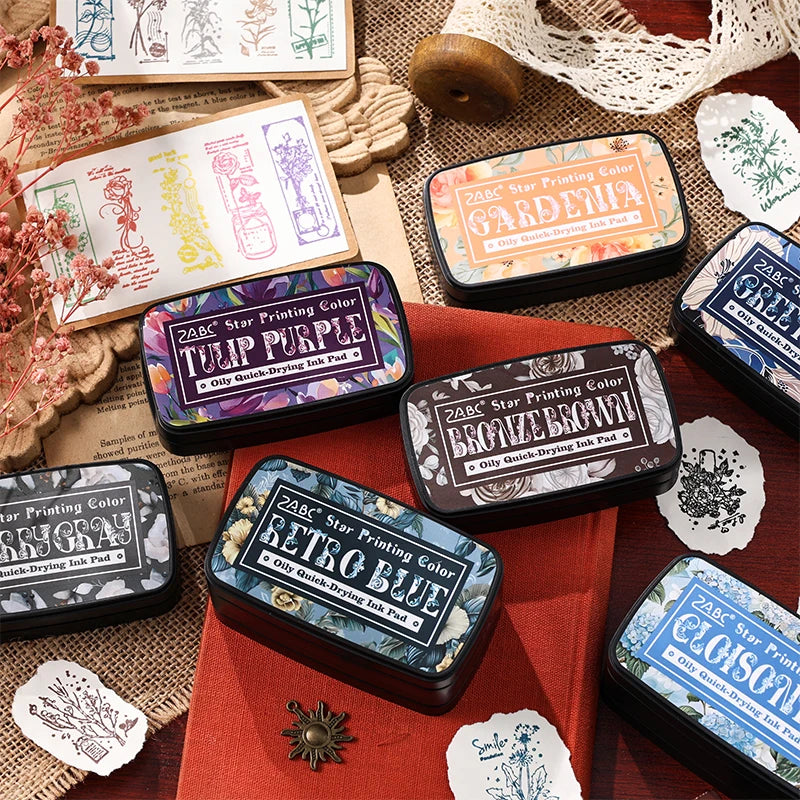 Multicolor Self-Inking Stamp Ink Pad for Planners Art Scrapbooking Student School Supplies Colorful Stationery Accessories