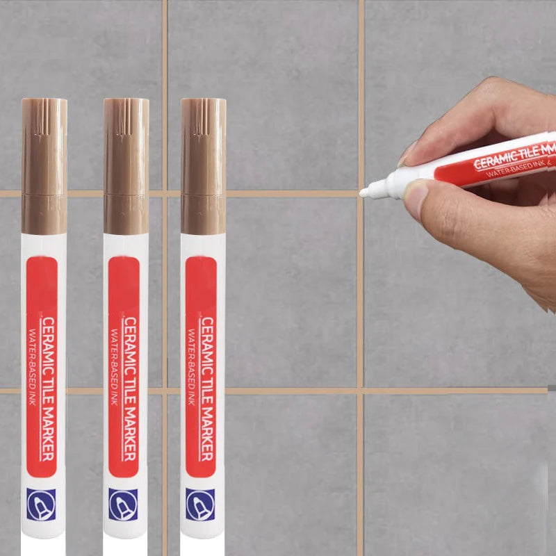 3PCS Tile Marker Tile Grout Repair Tile Grout RepairTiles Marker Joint Feeding Pen Tiles Paint Pen Erasable Whiteboard Marker