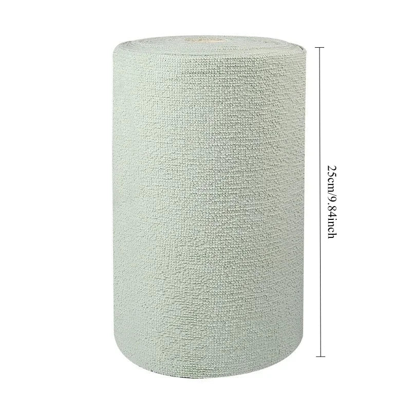 50pcs/Roll Microfiber Tear-Towel Roll, Reusable Cleaning Rag,Multi-Purpose Dishwashing Towels For Tableware Double