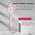 Press Student Compass Geometry Set Precision Digital Display Compass for Students Circle Drawing Gauge Tool Exam School Supplies