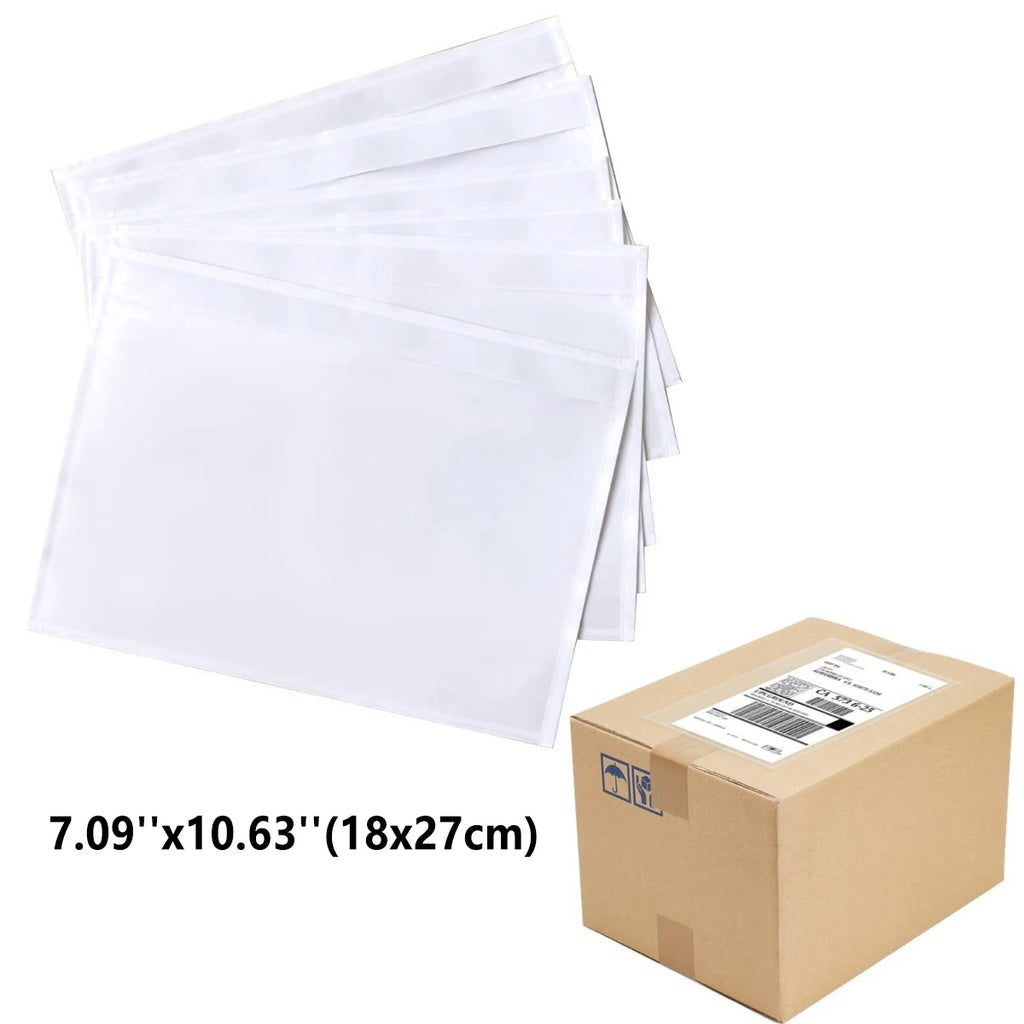 50pcs 15cmx 22cm Clear Adhesive Top Loading Packing List Clear Shipping Pouches,Mailing/Shipping Label Envelopes