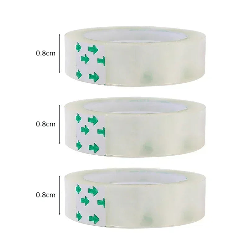 1-10Rolls Transparent Adhesive Tapes for Gift Wrapping Packing Home Office Use School Stationary Clear Refill Tape 8mm/12mm/18mm