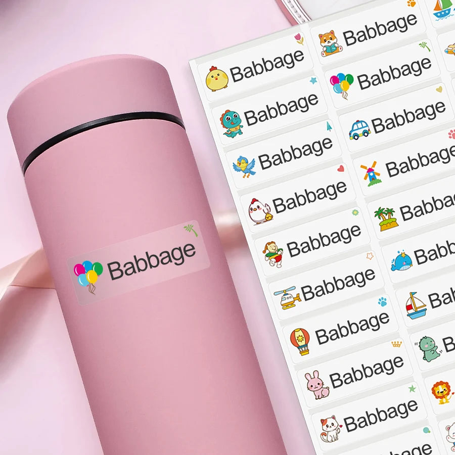 ‌Custom Name Stickers Waterproof - Personalized Labels for School Supplies, Sports Gear & DIY Crafts, Multilingual Kids‌