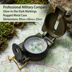 Professional Metal Compass High Precision Waterproof for Outdoor Sports Hiking Mountaineering Military Army Gadget