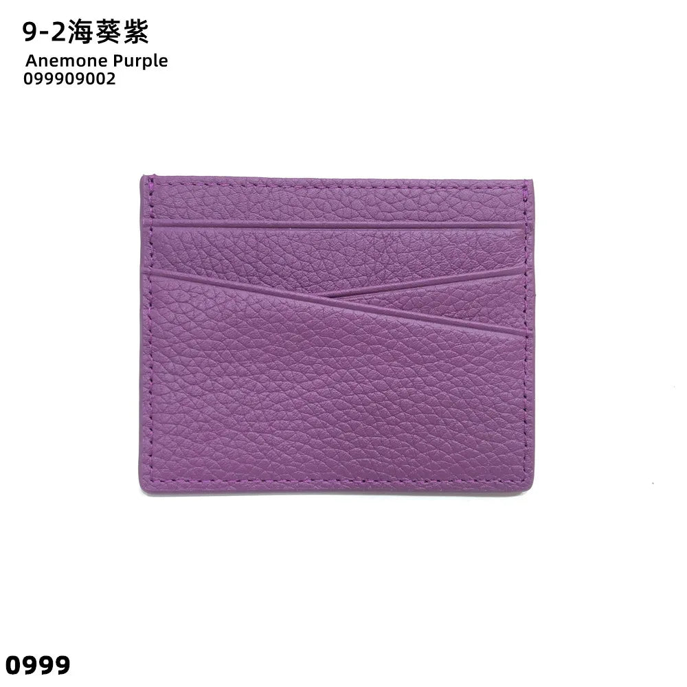 Genuine Leather Card Holder Woman Custom Name Designer Wallet Slim Luxury Card Wallet Man Engrave Initials Business Coin Purse