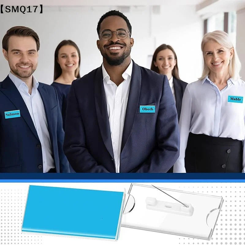 10/20/30Pcs Name Tag Blank Name Badges Acrylic Name Tag Holders 70x30mm Insert Blank Acrylic Nameplate【SMQ】
