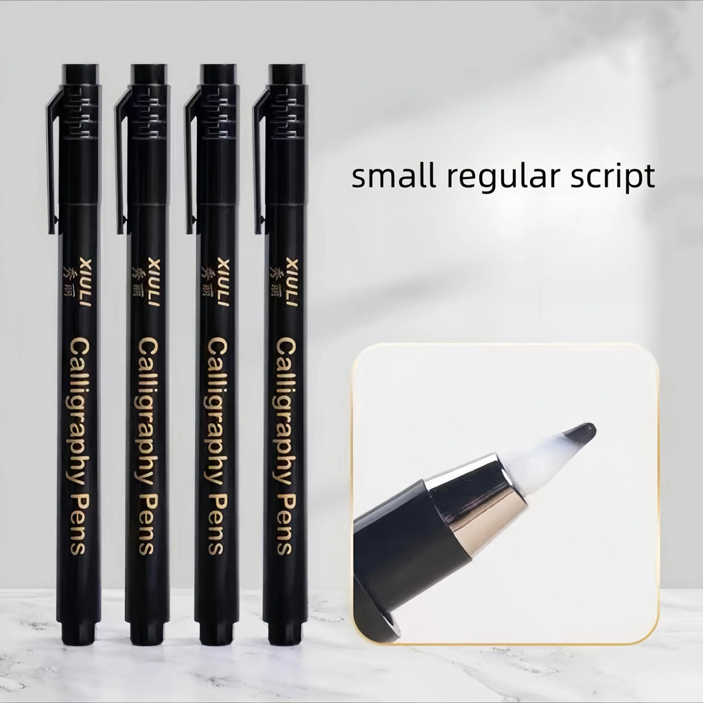 4pc/Beautiful Brush Calligraphy Practice Pen Type Soft Pen Copy Invitation Card Signature