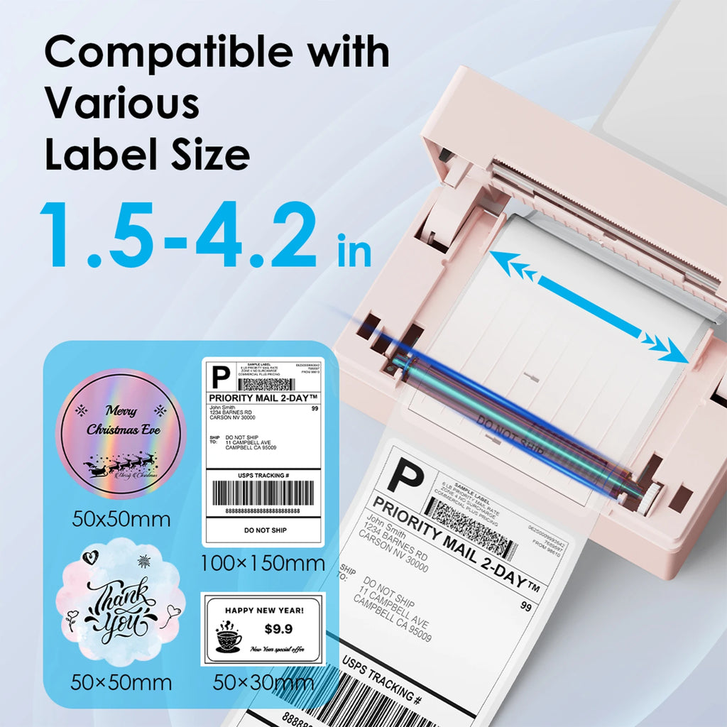 Thermal Label Printer -4x6 Shipping Label Printer for Small Business, Home Use - Compatible with Android, iPhone and Windows