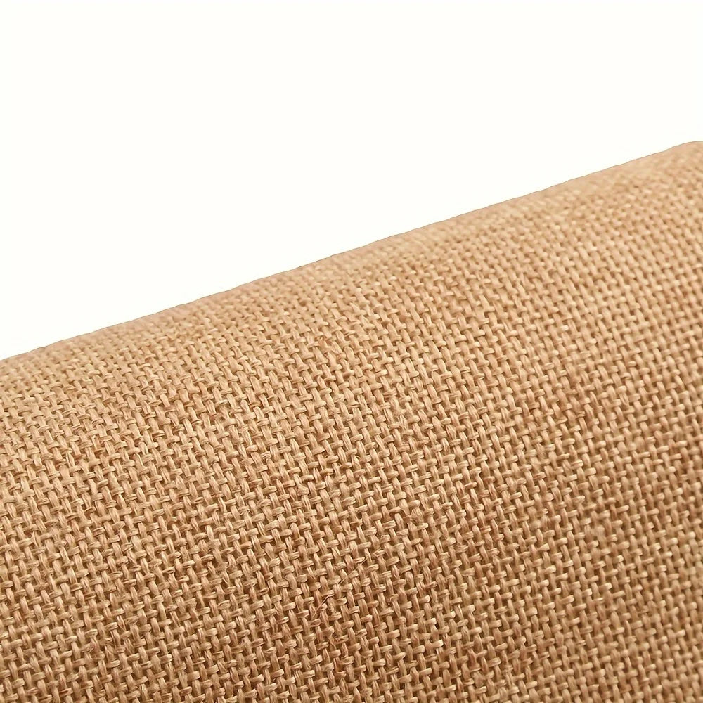 Self-Adhesive Duty Burlap Paper Roll - Multi-Purpose Craft Material for Gift Boxes, Photo Frames, Furniture Decor