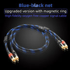 Hi-Fi Fine RCA Cable High Quality 4N OFC HIFI 2RCA-2RCA Male to Male Audio Cable Main Core Independent Shielding One Pair