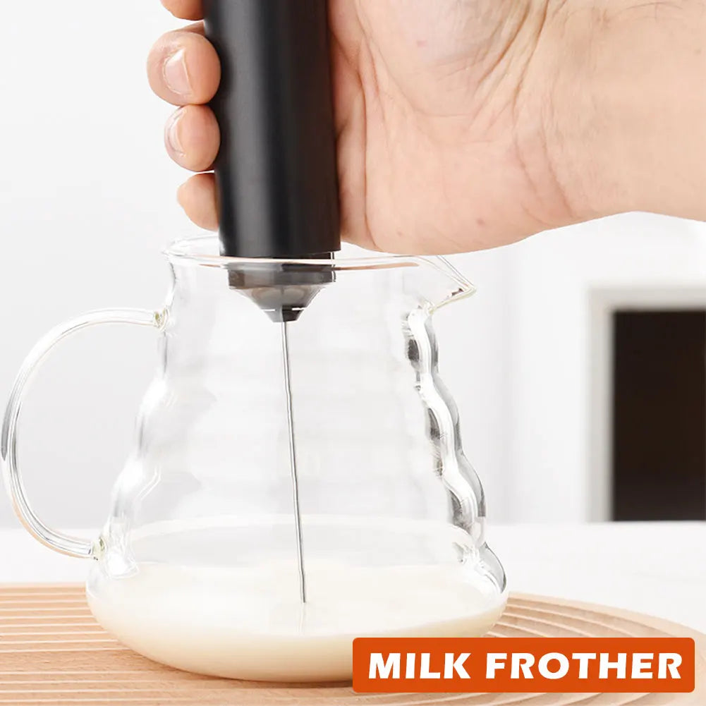 Electric Drink Mixer Rechargable Handheld Milk Frother Powerful Stirrer Egg Beater for Lattes Coffee Foam Maker