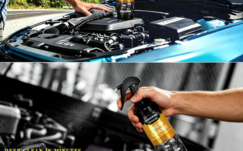 Hydroshine Engine Bay Cleaner Care  Heavy Oil Dust Clean Spray for Car Engine Powerful Decontamination Compartment Cleaning Tool