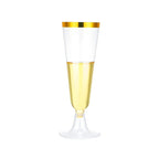 JUSTINLAU 25/50/100pcs Disposable Cups Clear Plastic Champagne Flutes Bar Cups Toasting Glasses for Weddings Party Cocktail Cups
