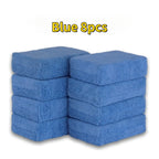 8PCS Microfibre Car Wax Applicator Pads Soft Rectangle Foam Auto Detailing Wax Sponge Paint Care Polishing Pad for Auto Cleaning
