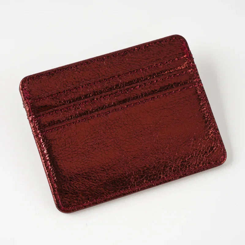 Women Thin Card Holder Wallet Lightweight Multi-Card Holder Case Pu  Leather Credit Card Money Coin Holder Purse Bag