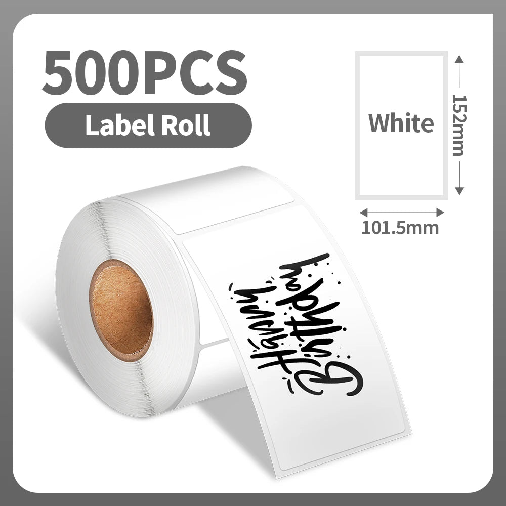 Phomemo 241BT 246S Thermal Label Printer Paper 100x150mm Fan-Fold Labels Shipping Supplies for Package Adress Business