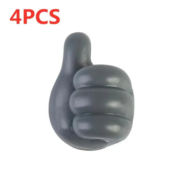 Silicone Thumb Wall Hook Cable Management Wire USB Organizer Clips Wall Hooks Hanger Storage Holder For Kitchen Bathroom Home