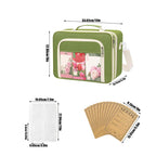 Plant Packet Organizer Binder Large Capacity 3-Ring With 20 Reusable Envelopes 30-Sheet Plantling Protector Binder Bag For