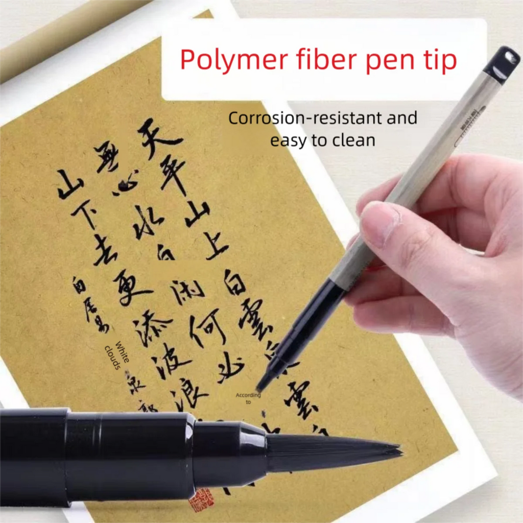 Weasel Hair Small Chinese Calligraphy Brush Soft Tip Stylus for Student Writing Drawing Art Craft
