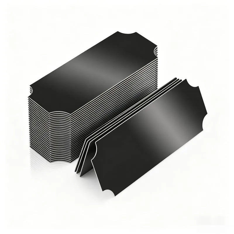 Black Finish Surface Blank Name Badges 30 pcs, perfect for Office Desk Labeling, Durable Scratch Resistant