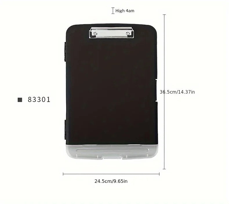 1pc XP010 Large A4 Waterproof File Box with Pen Slot, Desktop Plastic Document Holder and Writing Board Organizer