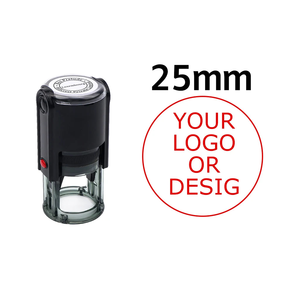 Custom Self-Inking Stamp 25/30/40/50mm Round Logo Design P Personalized Press-type Inking Stamp for Wedding Invitation Envelope