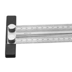 High-precision Scale Ruler T-type Hole Ruler Stainless Woodworking Scribing Mark Line Gauge Carpenter Measuring Tool