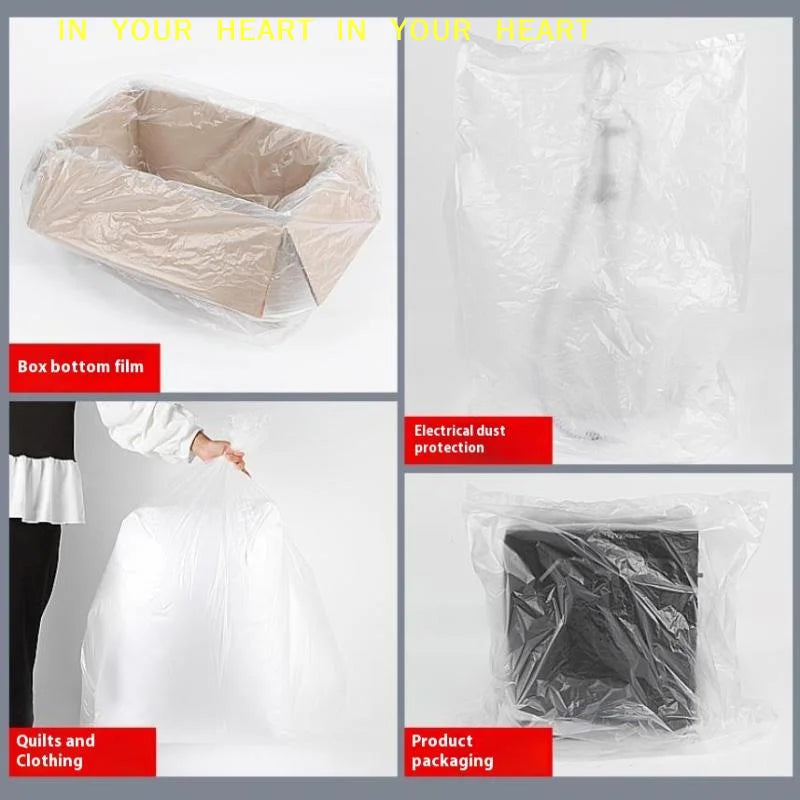 【X】Trash Bags Large Capacity Trash Bag Disposable Thickened Storage Bags Clear Recycling Bin Liners Bags Plastic Refuse Sacks