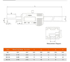 Electronic Inner Groove Width Digital Caliper 4-150 200mm High-Precision 0.01 Hole Inner Groove Measurement Tool