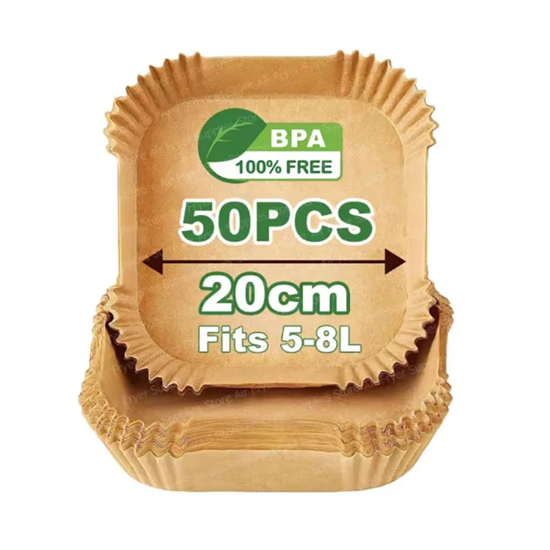 Air Fryer Baking Paper Square Air Fryer Parchment Paper Liners for Ninja/Cosori/Instant Pot 3-12L Airfryer Kitchen Accessories