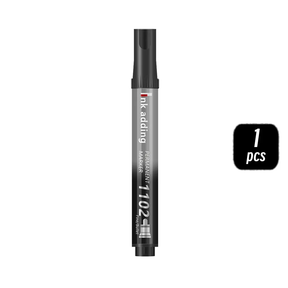 1/10/20pcs 2mm Red Blue Ink Black Permanent Marker Pens, Fine Tip, Waterproof, Quick Drying Drawing Pens Wood Stone Metal Glass