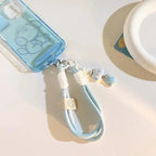 Cute Clouds Star Colourful Mobile Phone Strap Short Wrist Strap Charm Keychain Camera Chain Lanyard Universal Phone Case Lanyard