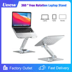 360° Rotatable Stand Metal Aluminum For Laptop Holder Adjustable Anti-Slip Silicone Base Stability for Tablet ﻿Portable Monitor
