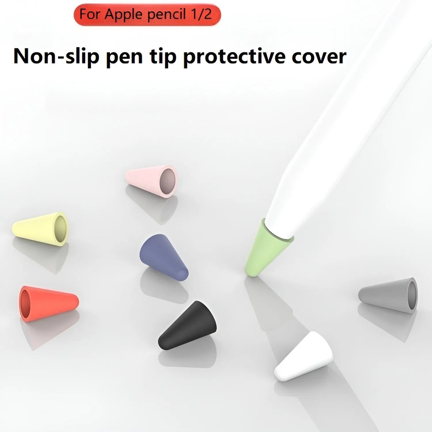 8pcs Soft Silicone Nib Cover For Apple Pencil 1 2 Tip Case Sleeve For Apple Pencil 1st 2nd Gen Touchscreen Stylus Pen Nib Case