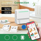 Sticker Printer, Fun Print Pod Mini Bluetooth Portabel Sticker Maker with 3 Rolls Paper, Print Pods Mini Printer