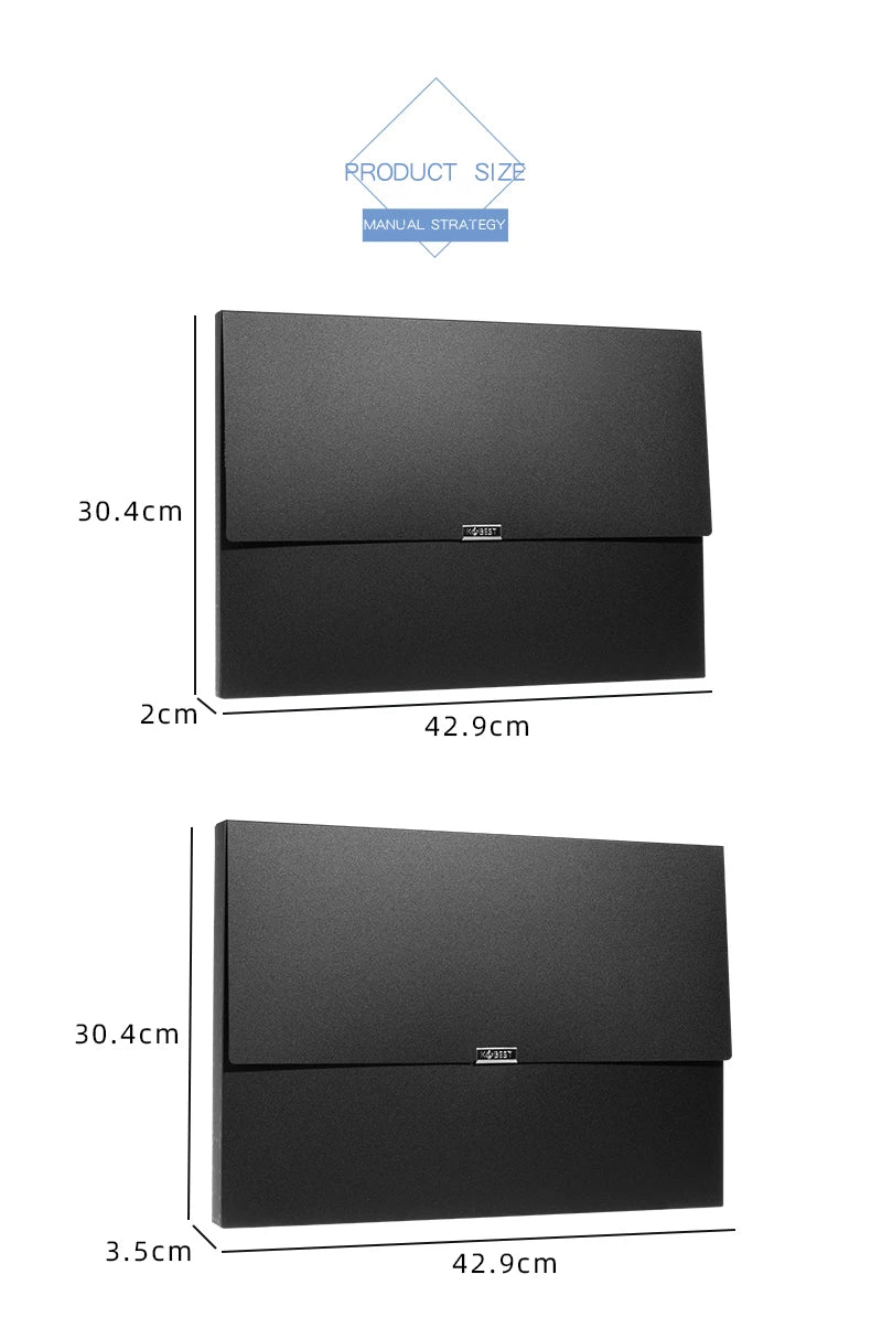 A3 Document File Box High-grade Type Foldable BuckleThickened Waterproof Large Capacity Plastic Paper Storage