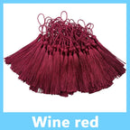 100pcs/Pack 13cm Tassel Silk Fringe Silky Floss Bookmark Tassels Mini Tassels for DIY Craft Jewelry Making Souvenir Bookmarks