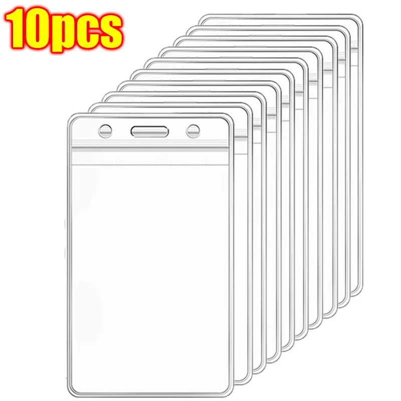 1/20Pcs Waterproof Transparent Card Holder Plastic Protector Case Business Bus Bank Credit Card Protector ID Card Badge Holder