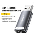 Essager USB Sound Card External Mini Sound Card USB to 3.5mm Interface Stereo Audio Adapter for PS4 PS5 Swittch Laptop Headset