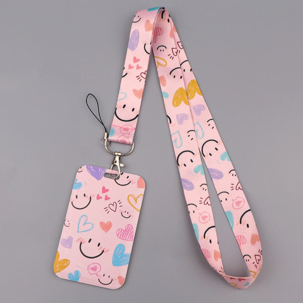 Heart Credential Holder Minimalist Style Lanyards for Key Neck Strap For Card Badge Gym Keychain Keyring Accessories Gifts