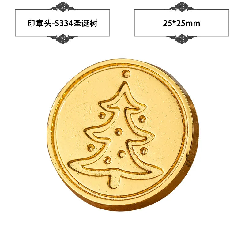 Plant Wax Stamp Seal Wax Print Thick Copper Head Carved Sealing Tool Holiday Party Invitation Letter Wedding Decorative