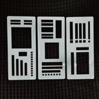 Dot Grid Flexible Record Template Multifunctional Checklists Boxes Lines Handmade Template Ruler Educational Stencils