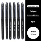 3/6pcs Japan Uniball Gel Pen AIR Straight Liquid Signature Pen UBA-188 Black Technology 0.5/0.7mm Free Writing School Supplies