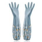 Waterproof Rubber Latex Velvet Gloves, Durable, Cleaning, Washing Clothes, Household, Kitchen, Winter