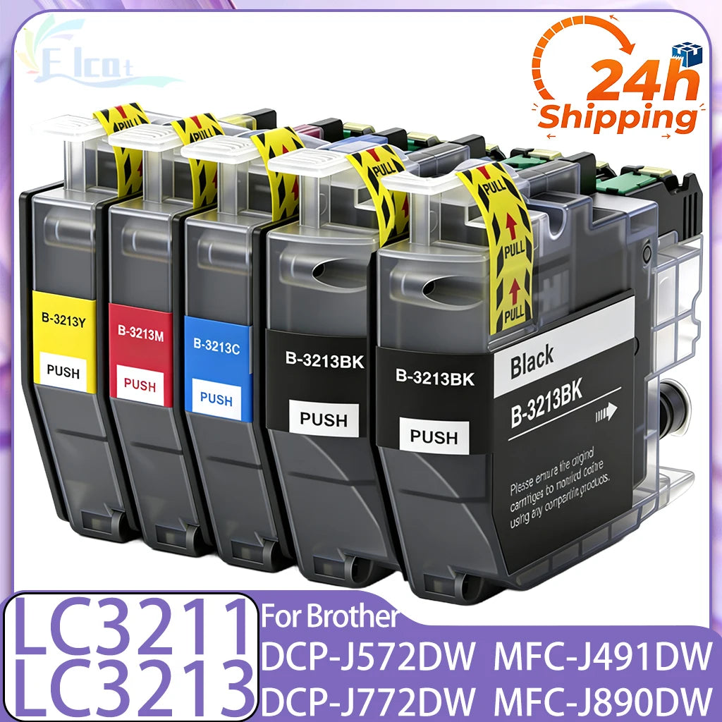LC3213XL LC3213 LC3211 Ink Cartridge Compatible For Brother DCP-J572DW  DCP-J772DW  DCP-J774DW MFC-J491DW  MFC-J497DW Printer