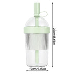 Reusable Coffee Cups with Lids 17oz Tumbler with Straw Tea Mug with Straw for Women Men Travelers Students Home Office Gym