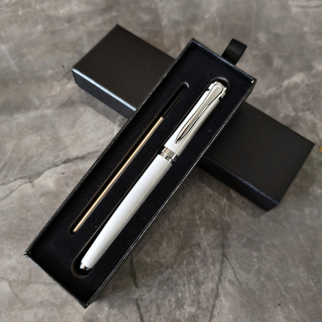 Luxury Metal Ball Point Pen Clip Signature Ballpoint Pens for Business Writing Office Stationery Customized Logo Name Case Gift