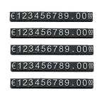 5 Sets Combined Price Tag Euro Dollar Number Digit Cubes Stick For Clothes Phone Laptop Jewelry Showcase Counter Price Display