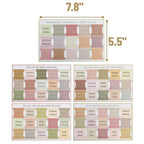 5 sheet/set Sticky Notes Bible Index Tabs Morandi Boho Theme Laminated Bible Tabs Studying Bible Index Memo Pads