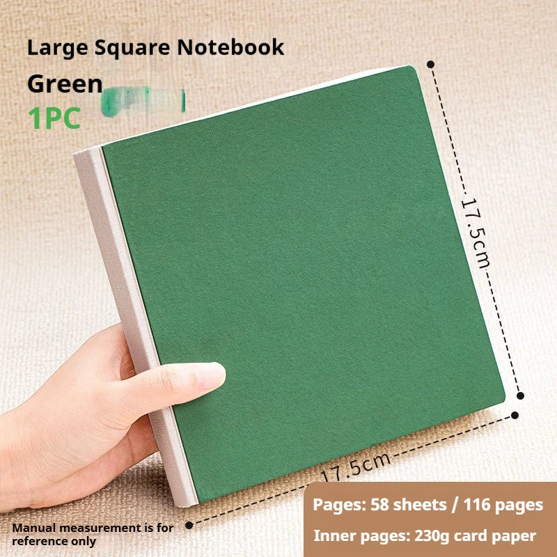 Borrence 58Sheets Drawing Notebook Sketchbook Handheld 230g Portable Watercolor Paper Coloring Book Oil Paint Gouache Notepad